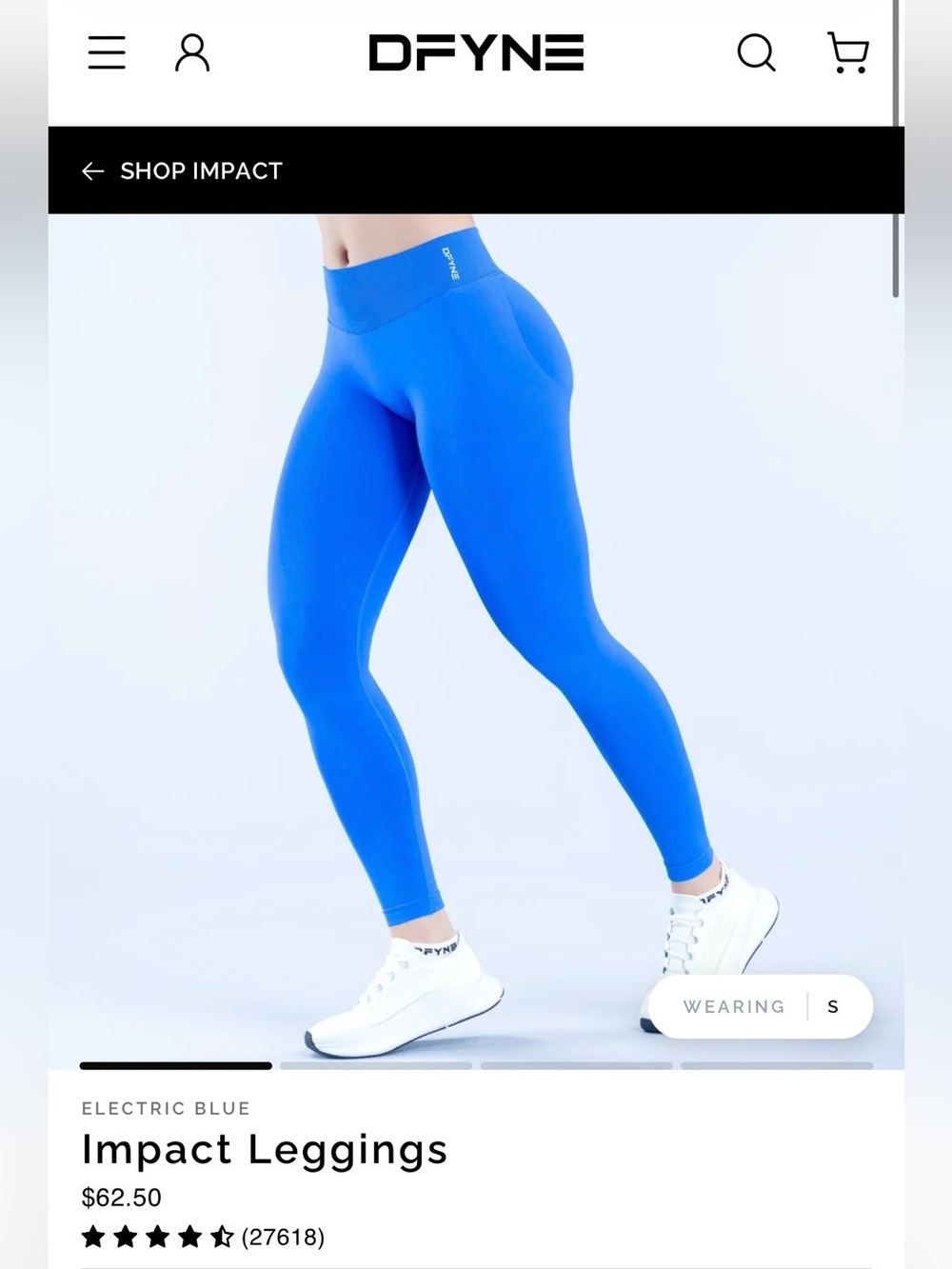 Dfyne Impact Leggings - Electric Blue